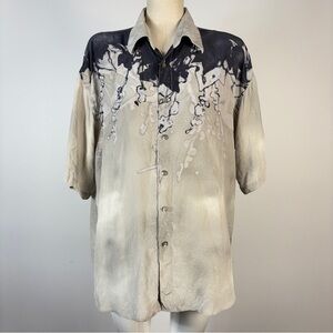 ❤️ Vintage Messori Made in Italy 100% Silk Abstract Art Shirt - XL